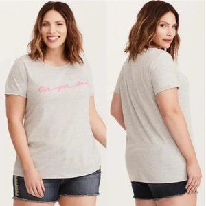 Torrid Grey "Live Your Dream" Graphic Short Sleeve Tee